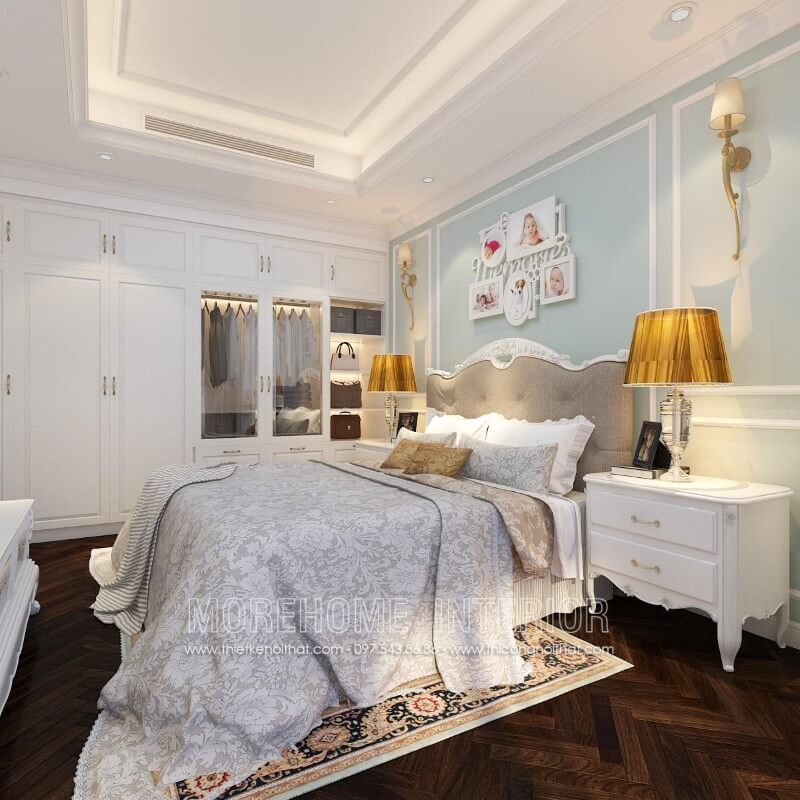 Say đắm 10 mẫu trang trí nội thất giường ngủ tân cổ điển sự sang trọng, quý phái, thể hiện đẳng cấp cho gia chủ