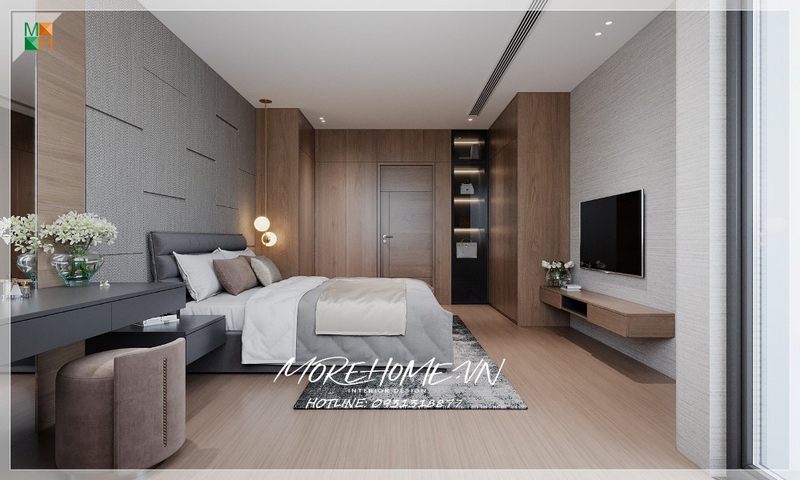 Kệ tủ âm tường trưng bày trang trí đồ vật hay những món đồ yêu thích tô điểm tính thẩm mỹ cao cho phòng ngủ 